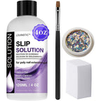 Louinstic Poly Gel Slip Solution front view bottle with label