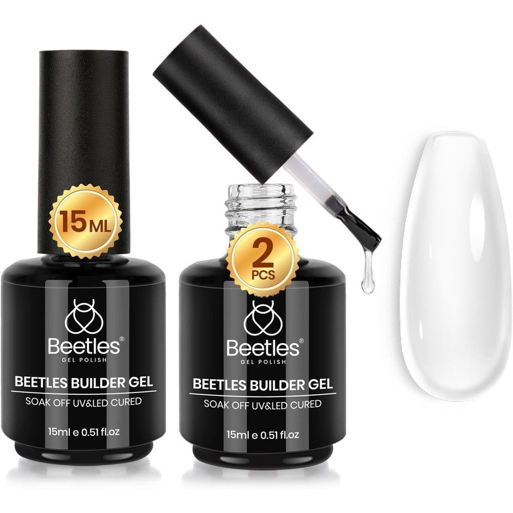 Beetles 8 in 1 Clear Builder Gel 2 piece set front view