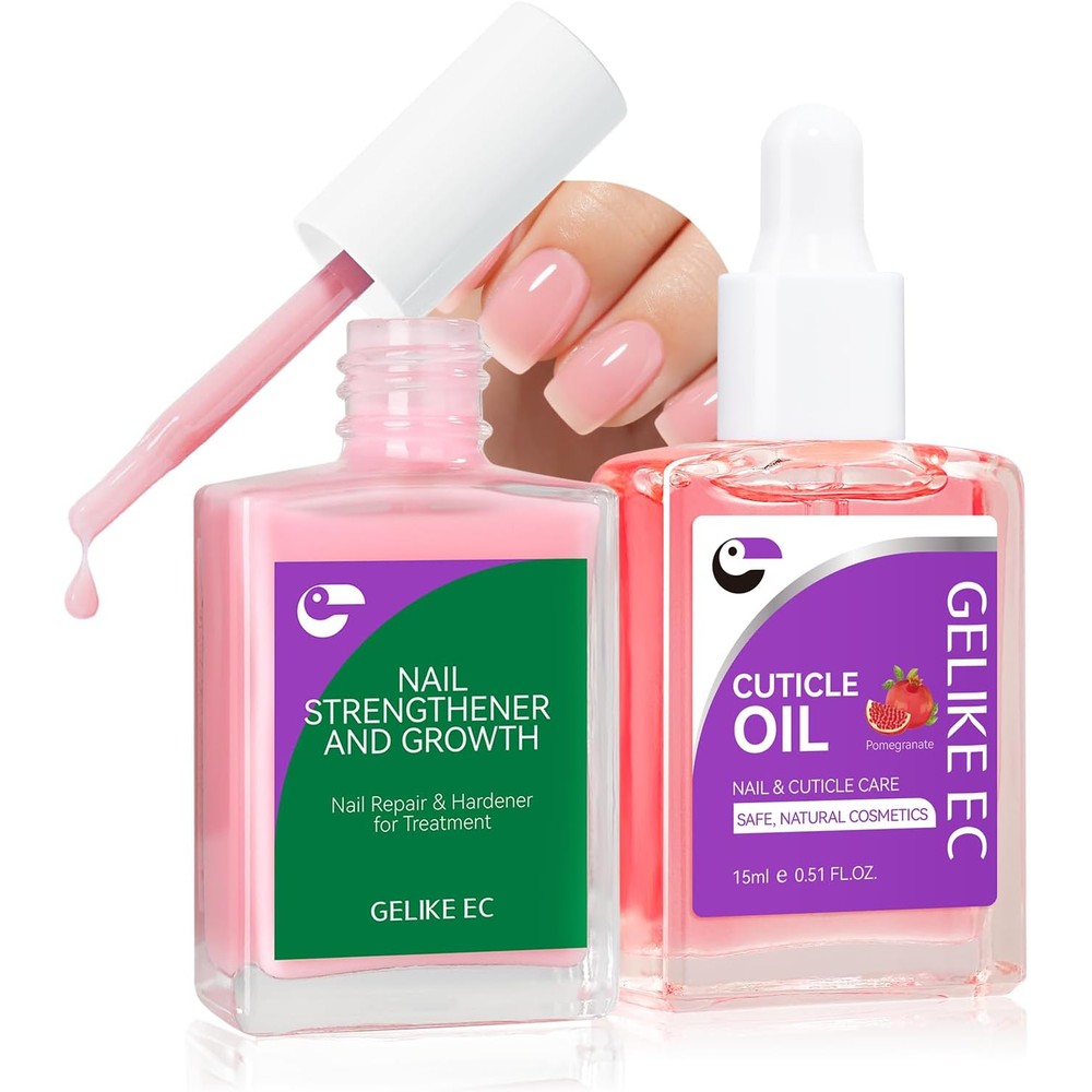 Gelike Ec Natural Nail Growth Treatment and Oil Kit front view