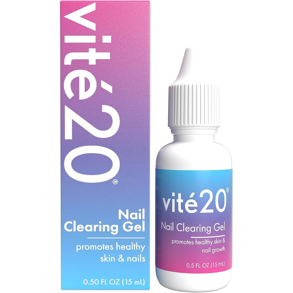 Detailed view of clear nail treatment gel for repairing damaged nails at home
