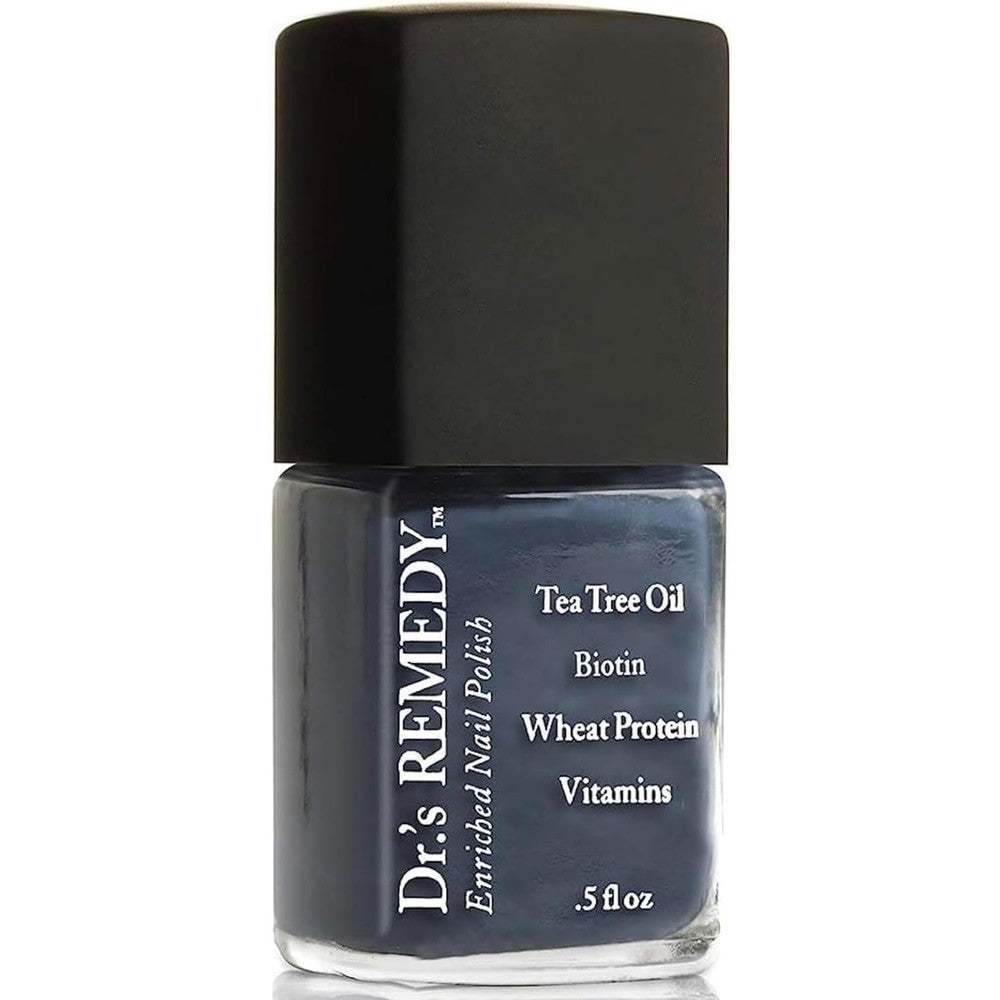 Dr.'s Remedy Enriched Nail Polish Devoted Denim bottle for non toxic nail care