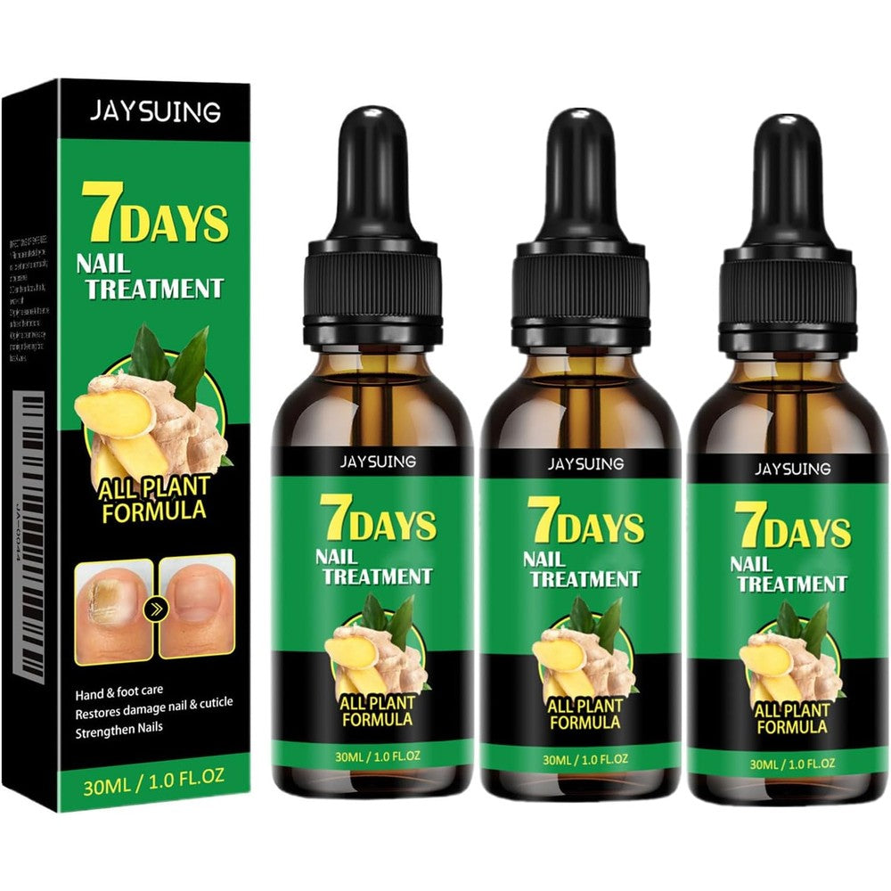 LOYOTICE Ginger Nail Growth Serum 3 pack 30ml bottles for brittle nails