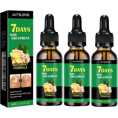 LOYOTICE Ginger Nail Growth Serum 3 pack 30ml bottles for brittle nails