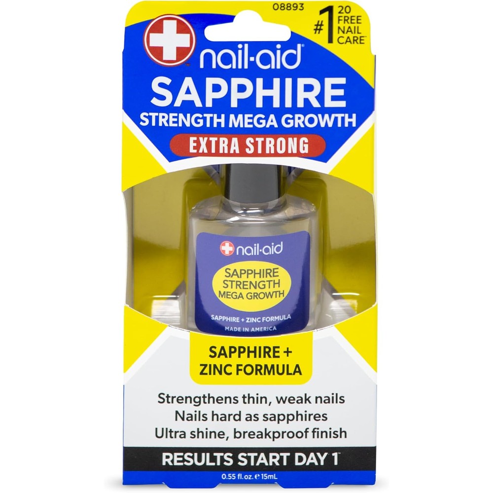 Nail Aid Sapphire Strengthener bottle for extra strength nail hardening