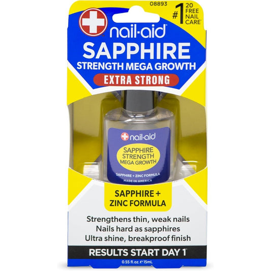 Nail Aid Sapphire Strengthener bottle for extra strength nail hardening