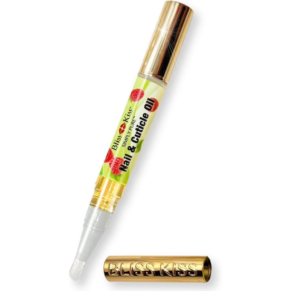 Bliss Kiss Juicy Raspberry cuticle oil pen front view