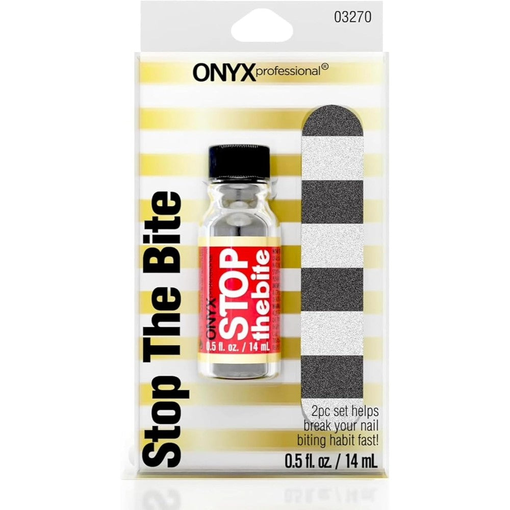 Onyx Professional Stop The Bite nail biting prevention polish front view package