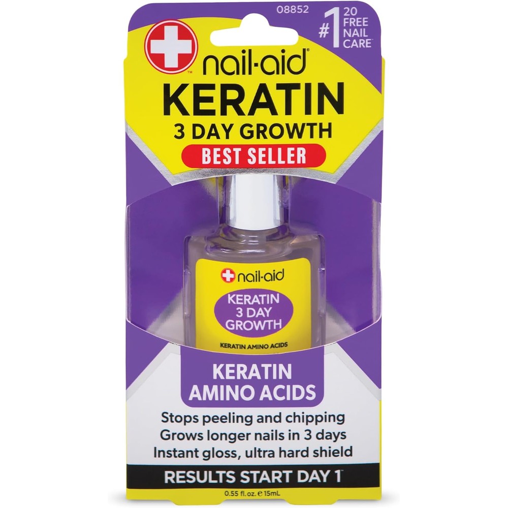 Nail-Aid Keratin 3 Day Growth Nail Treatment bottle for strengthening weak nails