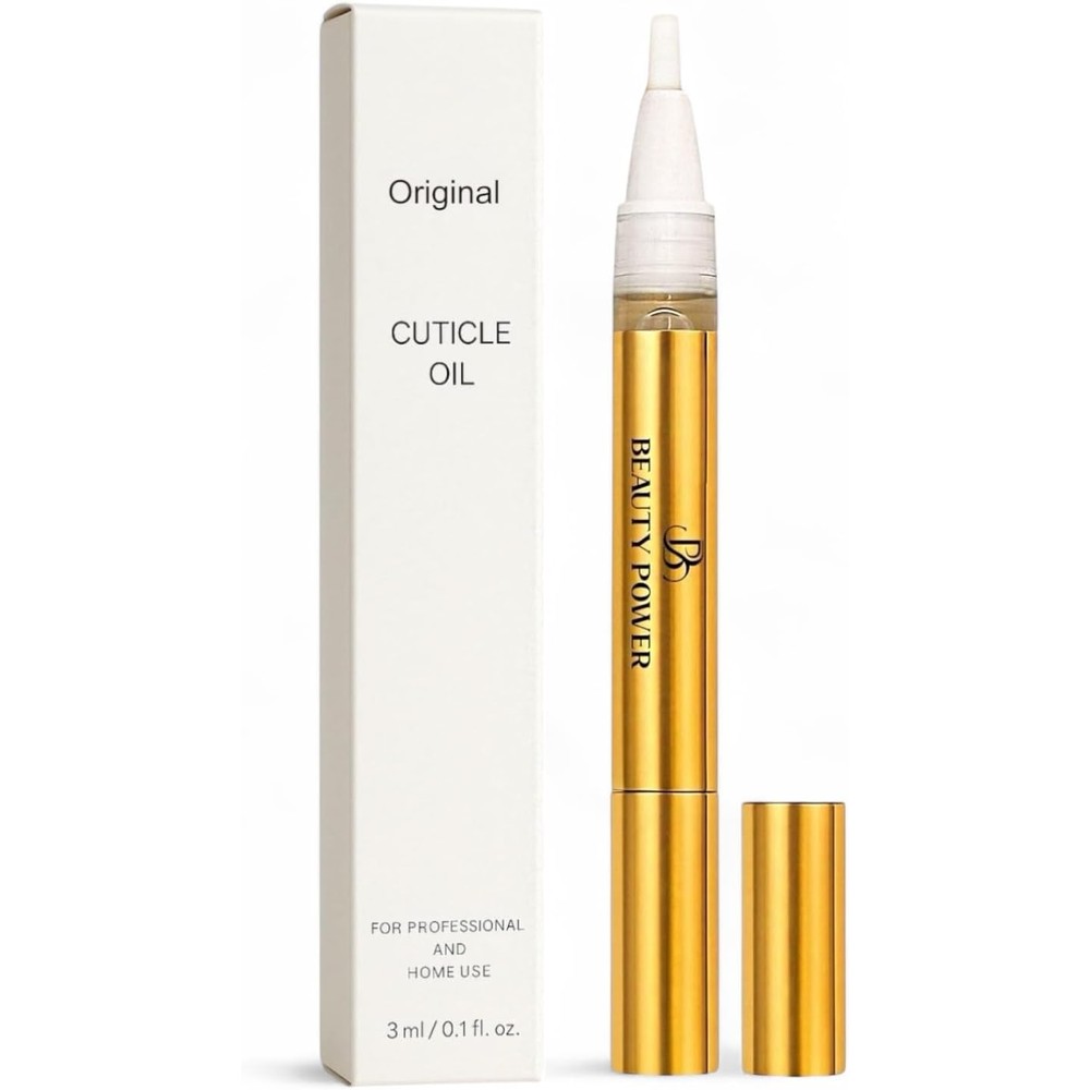 Beauty Power Nail Oil Cuticle Pen front view showing the portable travel applicator.