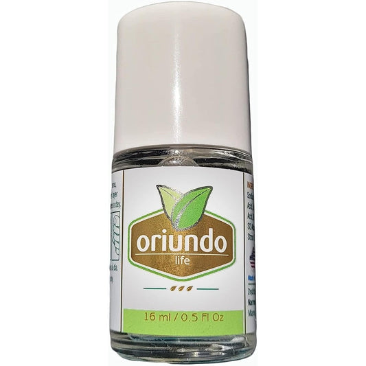 Oriundo Natural Life Nail Treatment Solution front view bottle with brush applicator for clear nails