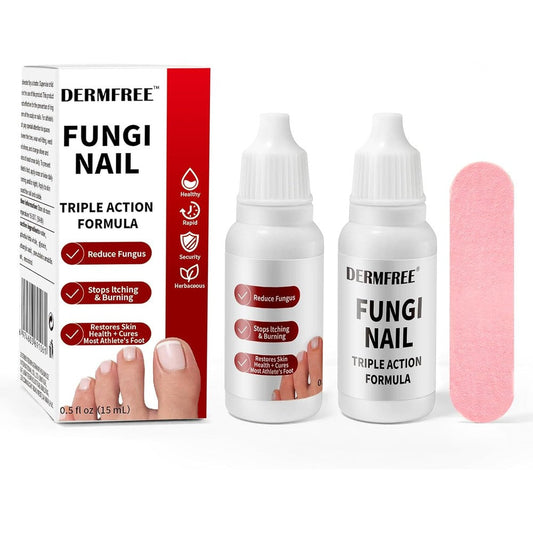 DERMFREE Toenail Treatment Gentle Formula liquid bottle front view for nail repair.