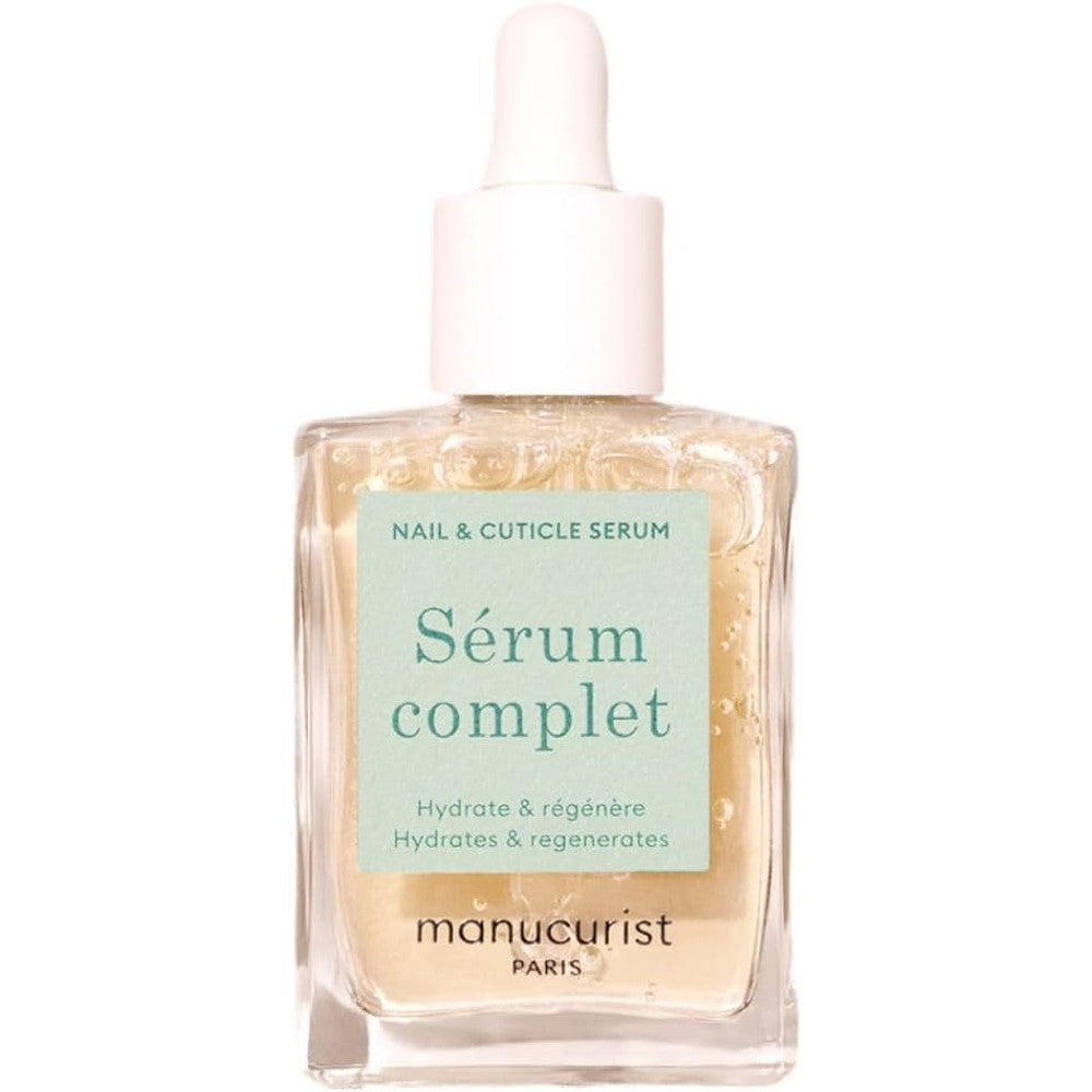 Manucurist Complete Serum front view glass dropper bottle for damaged nail repair