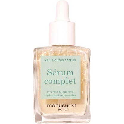 Manucurist Complete Serum front view glass dropper bottle for damaged nail repair