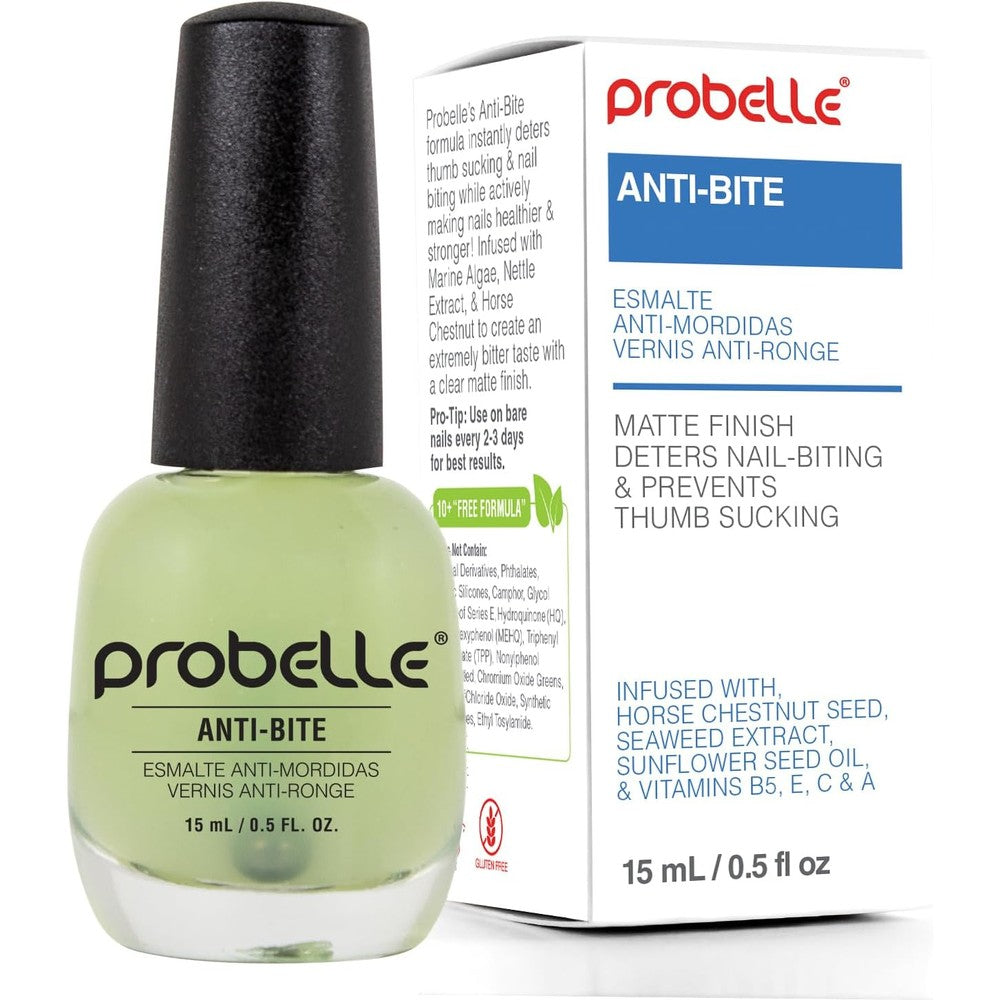 Probelle Anti-Bite nail biting treatment bottle front view for habit breaking.