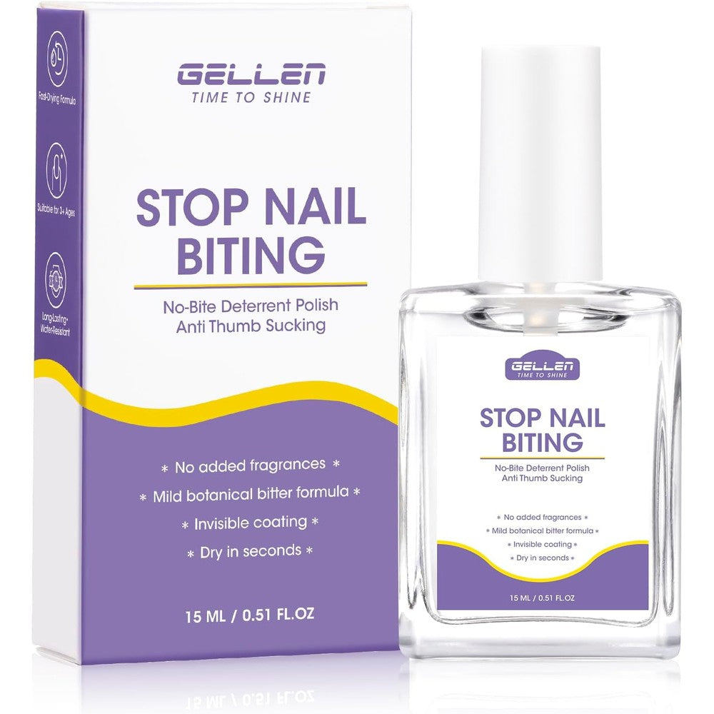 Gellen Nail Biting Treatment 15ml bottle front view authentic anti nail biting solution