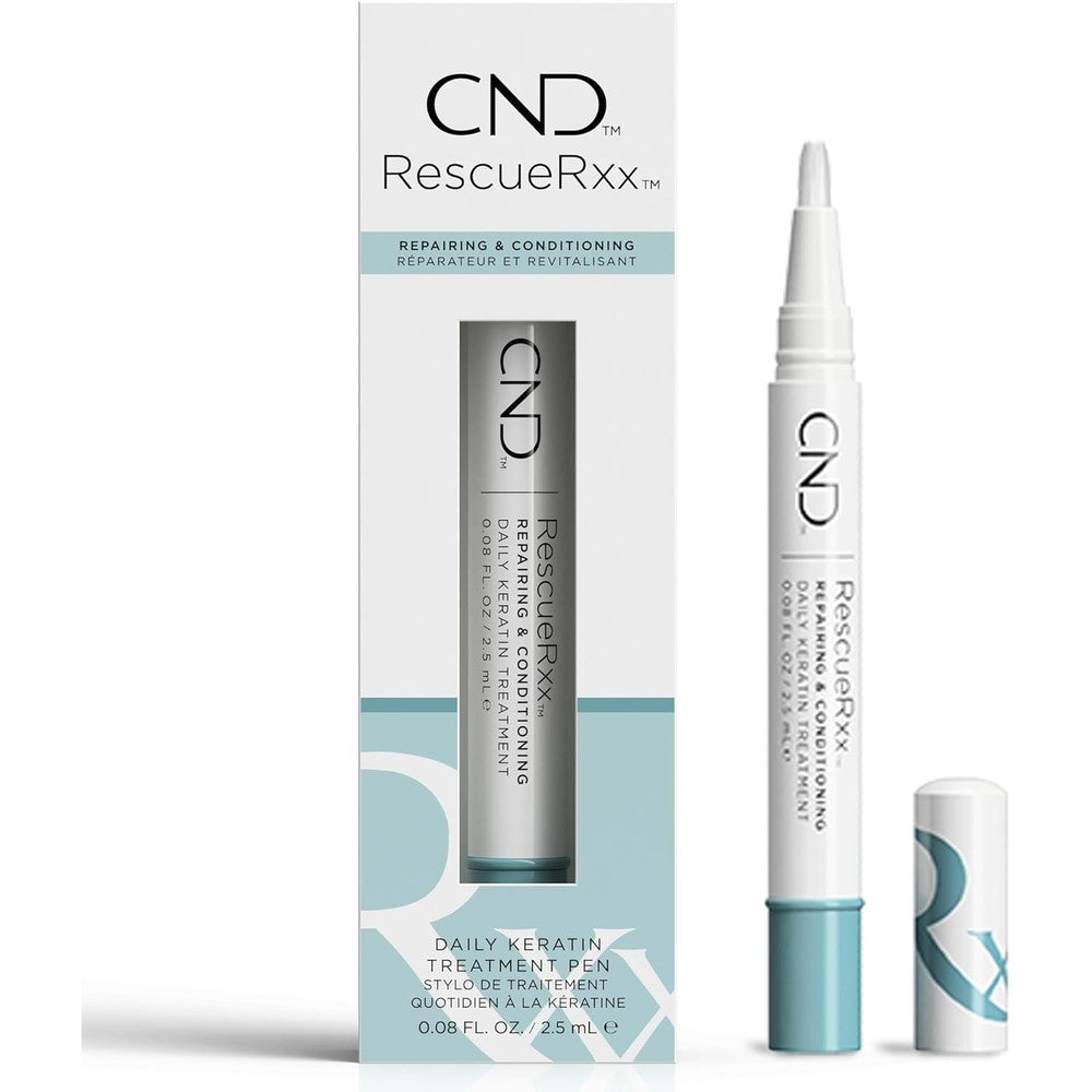 CND SolarOil and RescueRXx treatment pens front view for nail repair.