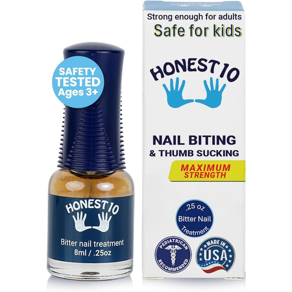 Nipit Honest10 Nail Biting Prevention bottle front view for habit breaking.