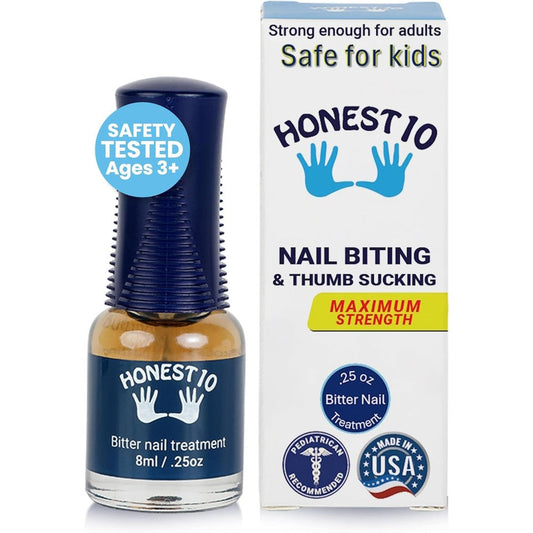 Nipit Honest10 Nail Biting Prevention bottle front view for habit breaking.