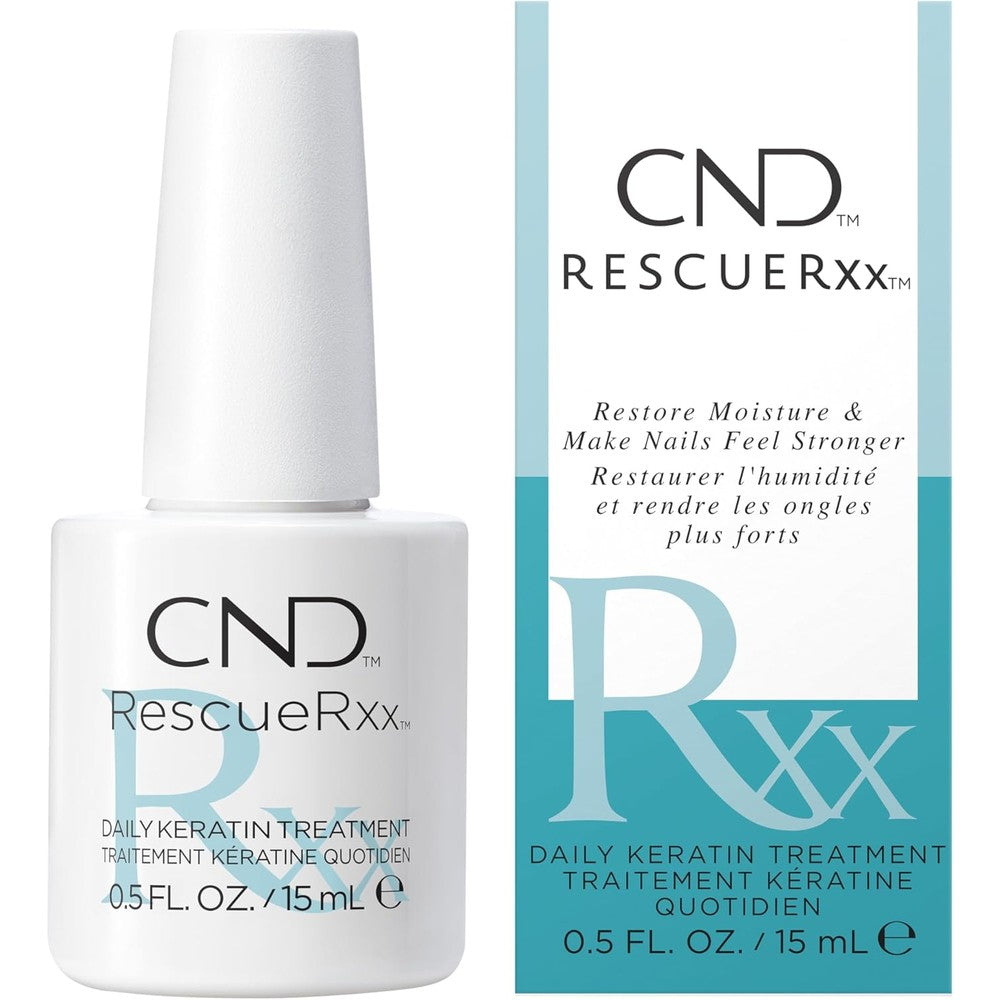 CND RescueRxx Daily Keratin Treatment 15ml bottle front view for nail repair.