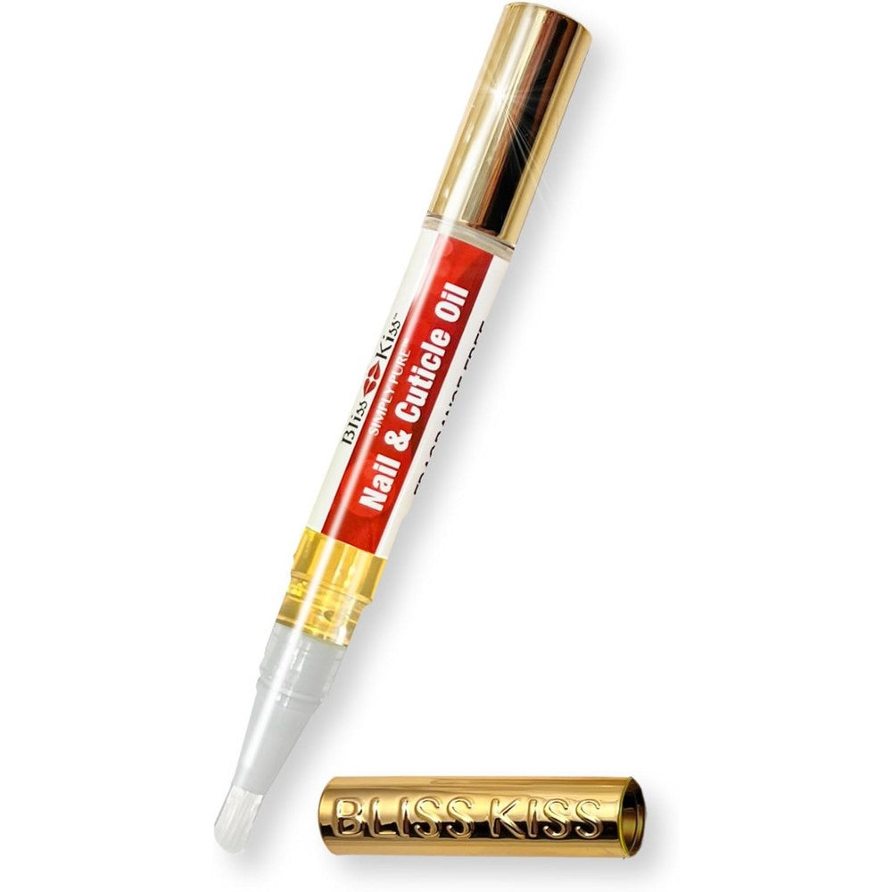 Bliss Kiss Fragrance Free Nail Oil Pen front view on white background