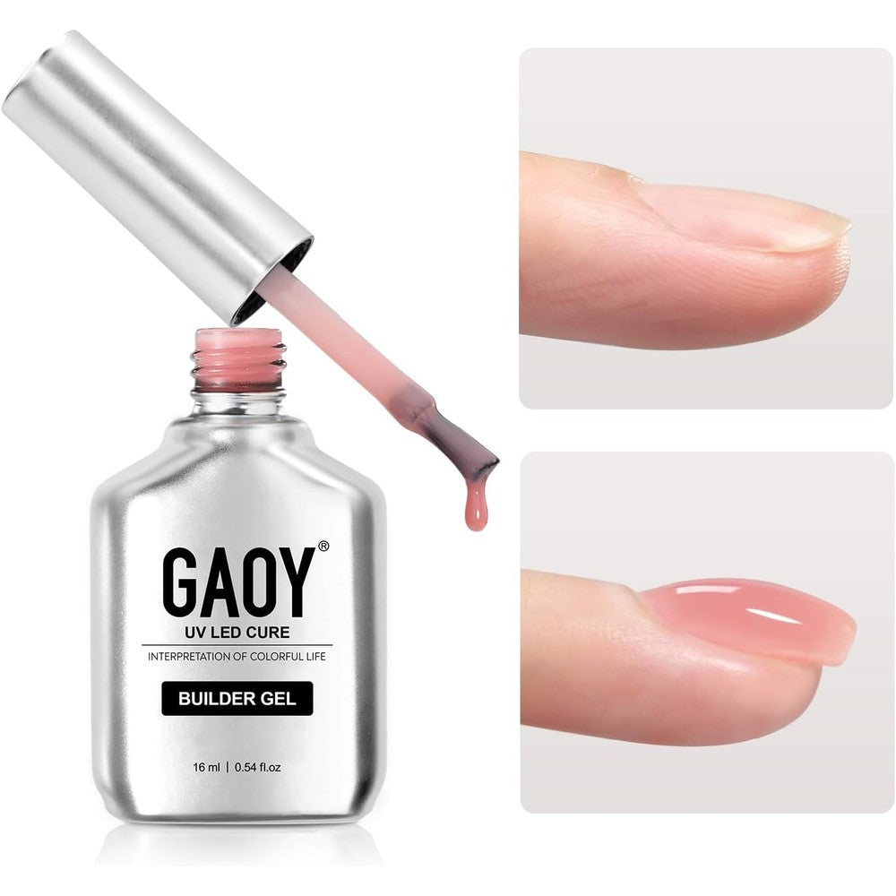 GAOY builder gel for nails bottle in 1964 quartz pink shade for salons