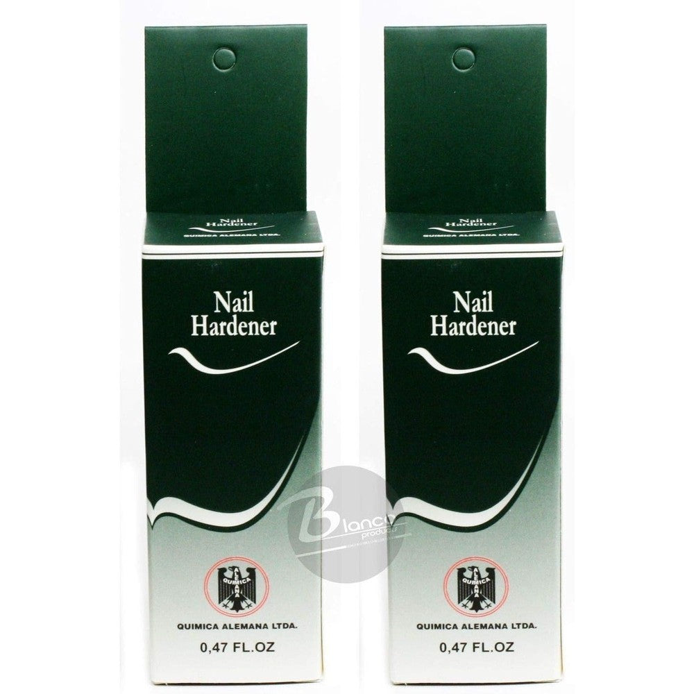 QuÃ­mica Alemana nail hardener 0.47 fluid ounce pack of two front view