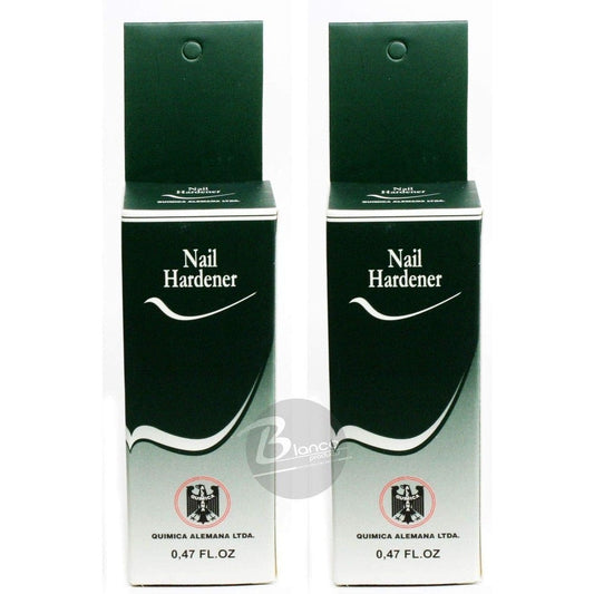 QuÃ­mica Alemana nail hardener 0.47 fluid ounce pack of two front view