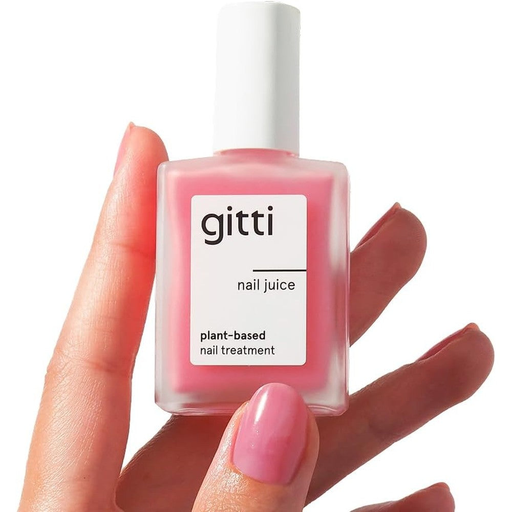 Gitti Nail Juice Pink Guava natural nail treatment bottle front view