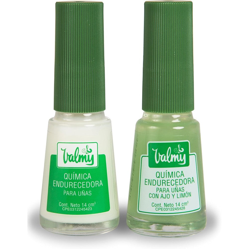 Valmy 2-in-1 Garlic and Lemon nail hardener and whitener set front view
