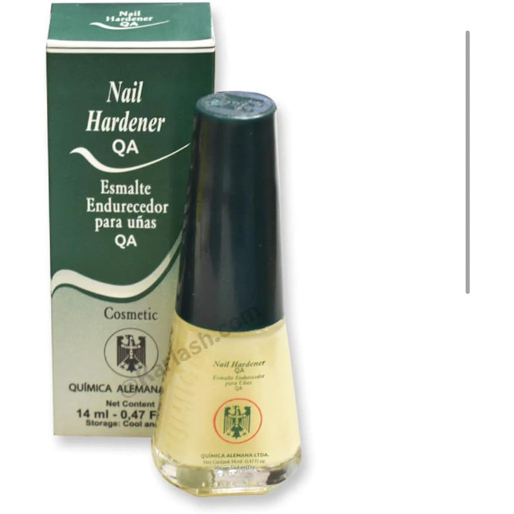 QuÃ­mica Alemana nail hardener 0.47 fluid ounce bottle front view