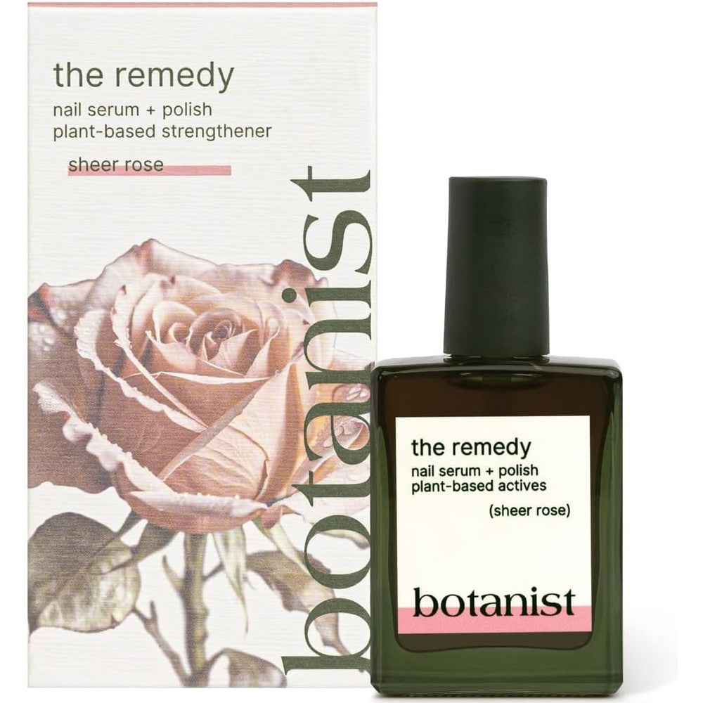Botanist The Remedy nail strengthening polish rose bottle front view