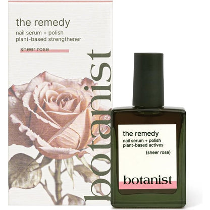 Botanist The Remedy nail strengthening polish rose bottle front view