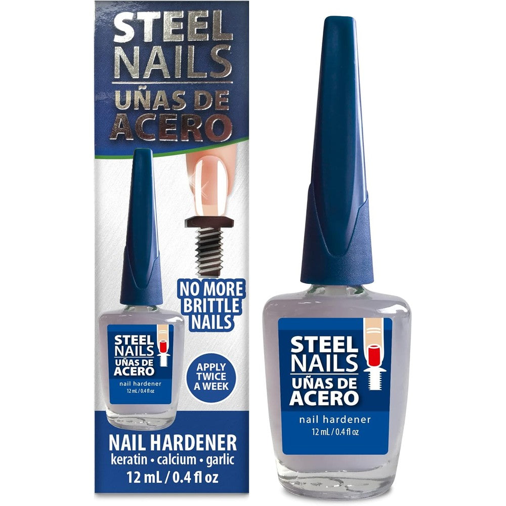 Steel Nails Hardener with Keratin, Calcium and Garlic bottle front view