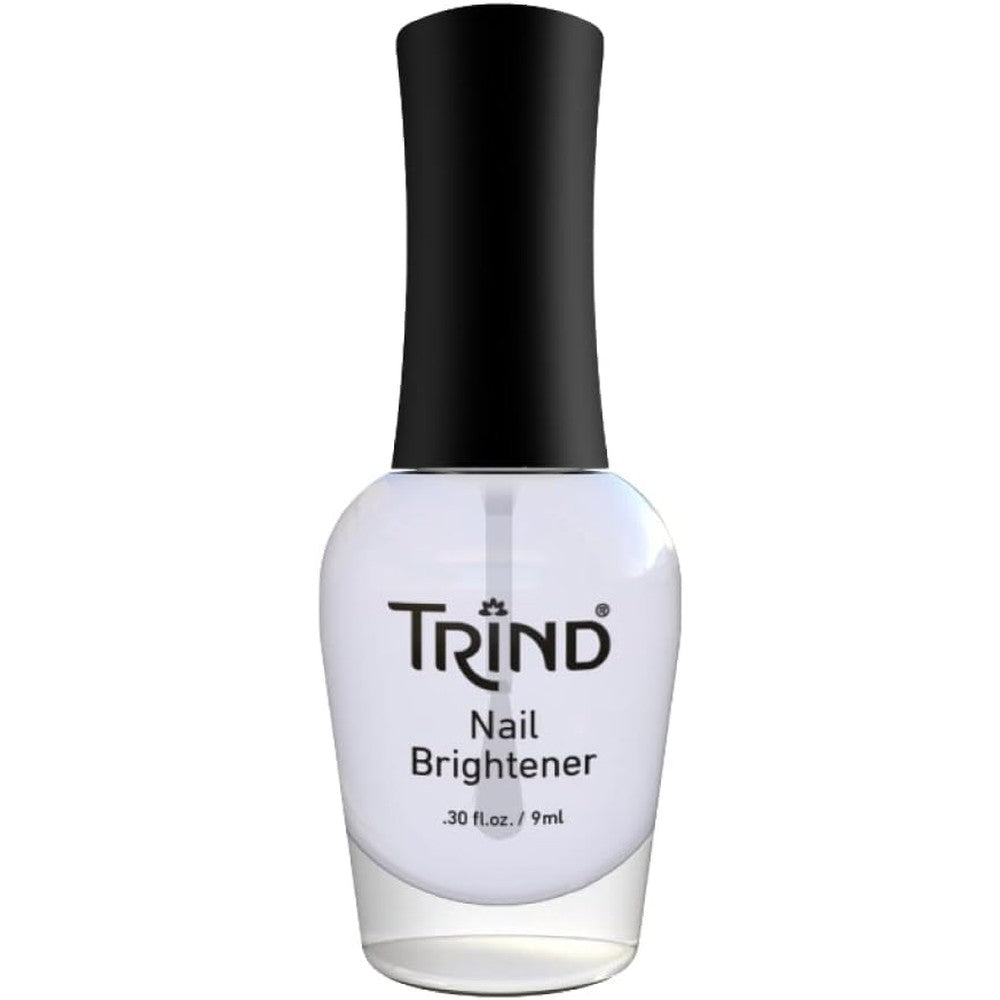 Trind Nail Brightener bottle front view for quick dry french manicure