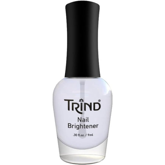 Trind Nail Brightener bottle front view for quick dry french manicure
