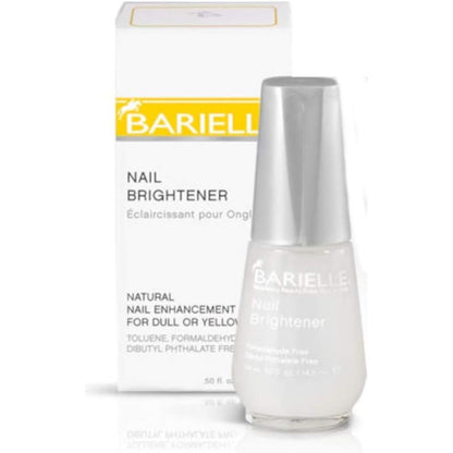 Barielle Nail Brightener 0.5 Ounce front view bottle showing clear liquid for yellow nails treatment.
