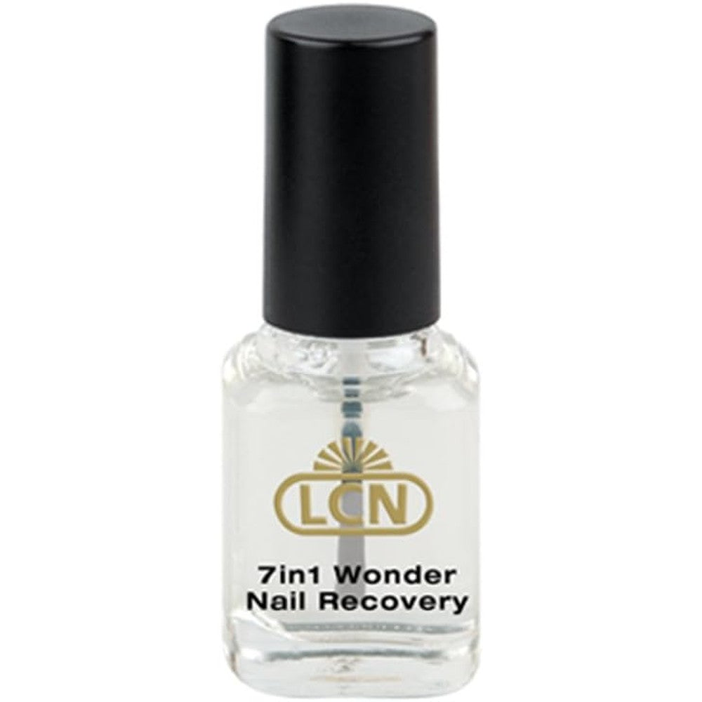 LCN 7in1 Wonder Nail Recovery 8 Milliliter bottle front view showing the multi-functional nail treatment packaging.