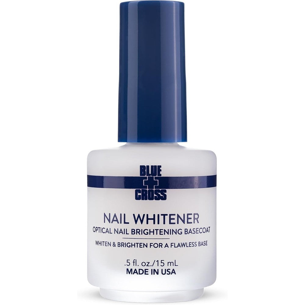 Blue Cross Nail Whitener 15ml bottle front view professional optical brightening basecoat