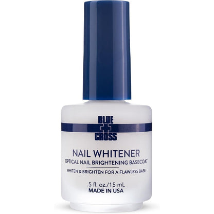 Blue Cross Nail Whitener 15ml bottle front view professional optical brightening basecoat
