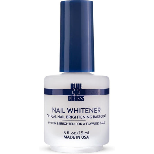 Blue Cross Nail Whitener 15ml bottle front view professional optical brightening basecoat