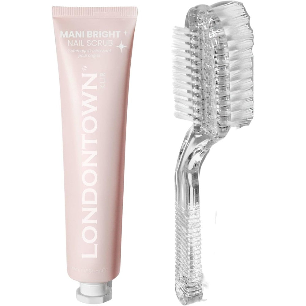 LONDONTOWN Mani Bright Nail Scrub front view package on an e-commerce backdrop