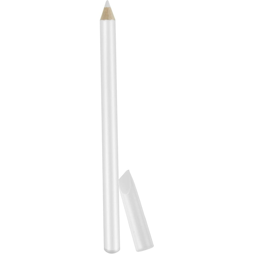 Maitys 1 Piece Nail Whitening Pencil 2-in-1 White front view showing the sharpenable core and integrated cuticle pusher cap