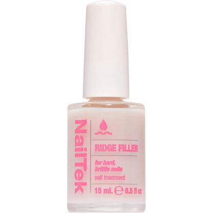 Nail Tek Ridge Filler Formula 3 clear bottle front view showing product text and applicator cap