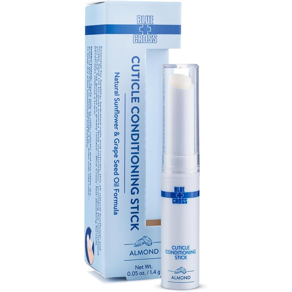Blue Cross Cuticle Balm Conditioning Stick almond scent front view