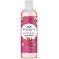 Maccibelle cuticle oil refill bottle front view showing 8 fluid ounce size and pomegranate scent