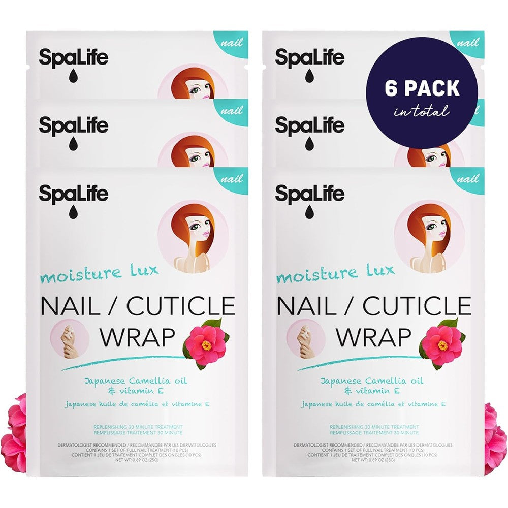 SpaLife Japanese Camellia Oil and Vitamin E Nail Cuticle Wraps front packaging