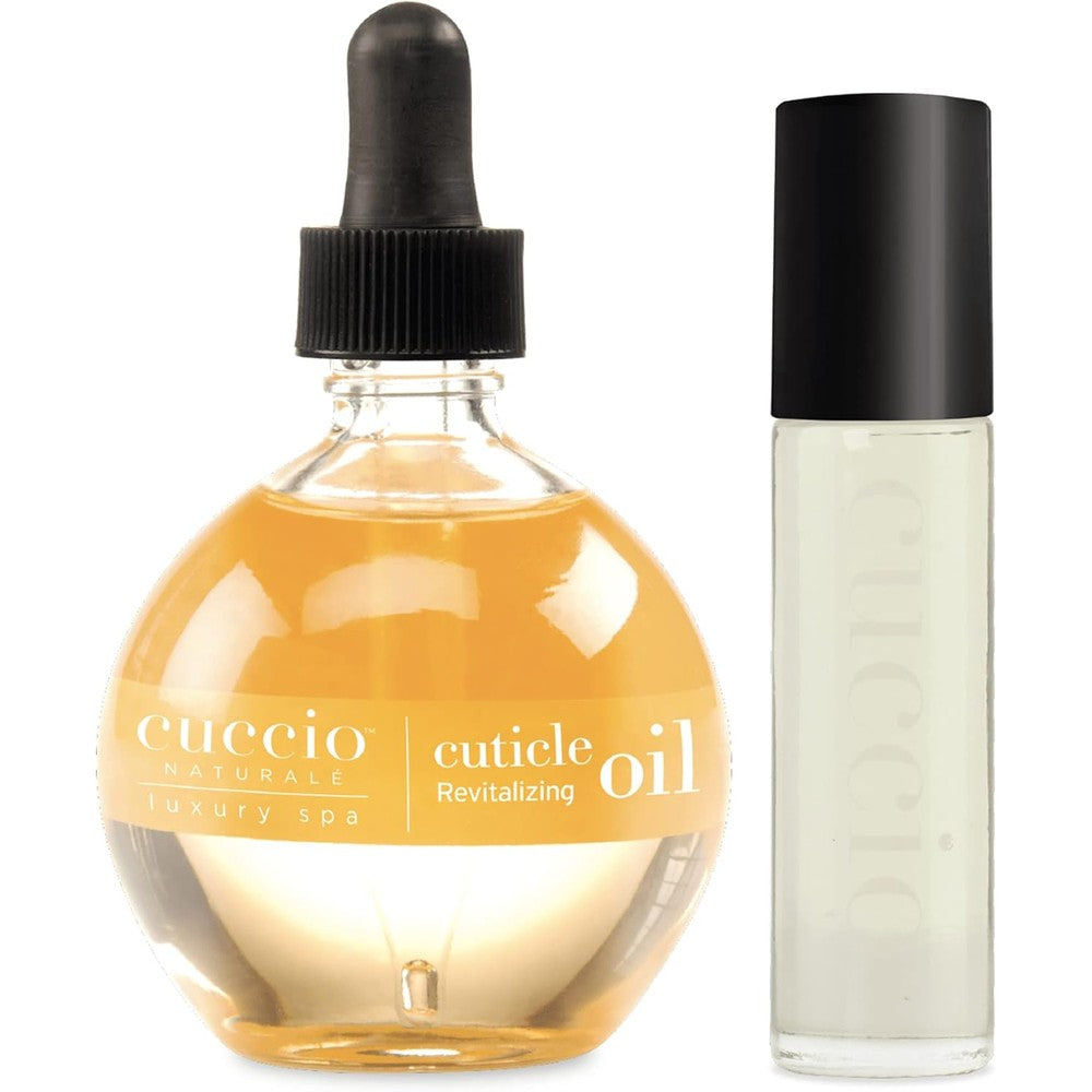 Cuccio Naturale Cuticle Revitalizing Oil Set front view in Milk and Honey