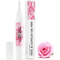 Lagunamoon cuticle oil pen front view showcasing packaging and rose scent label.