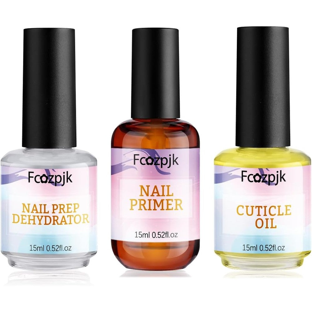 Honey Joy nail dehydrator and primer set with cuticle oil front view