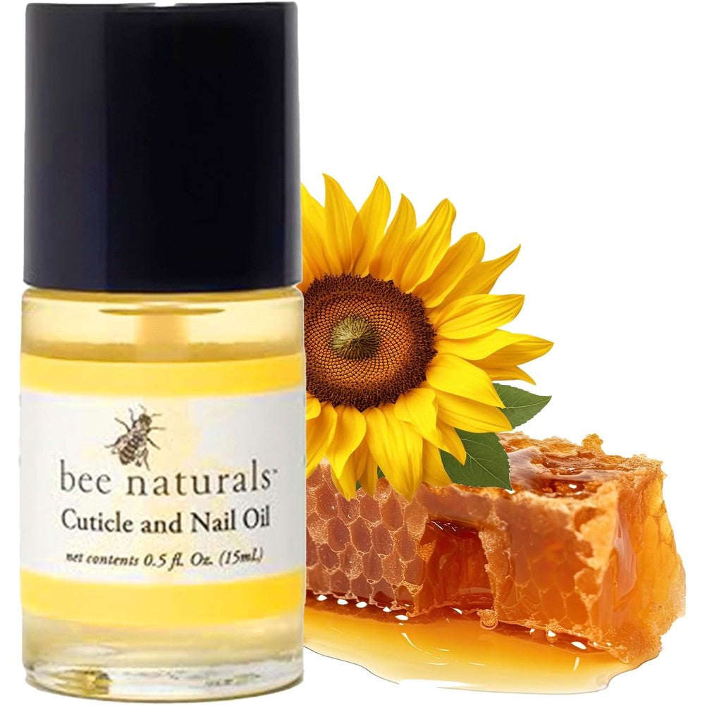 Bee Naturals Nail and Cuticle Oil 0.5 fluid ounce bottle front view